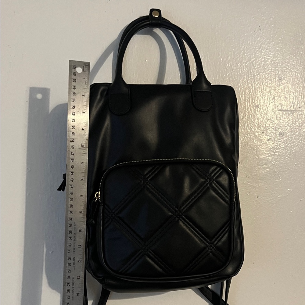 Primark Black Leather Backpack